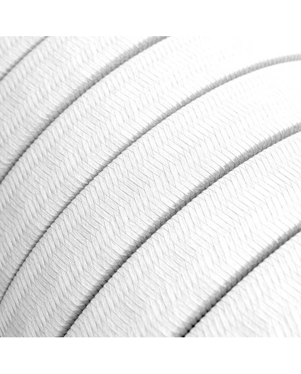 Electric cable for String Lights, covered by Rayon fabric White CM01 - UV resistant