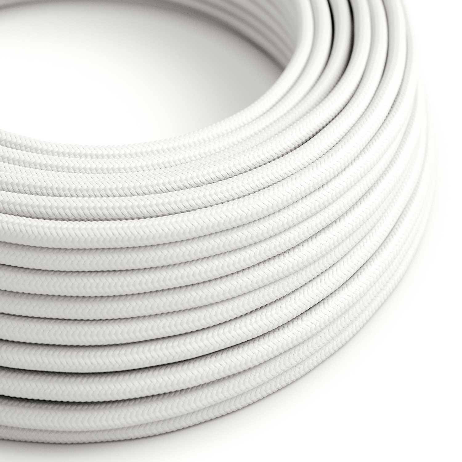 Cabo elétrico em silicone Ultra Soft com forro em tecido Branco - RM01 redondo 2x0,75 mm
