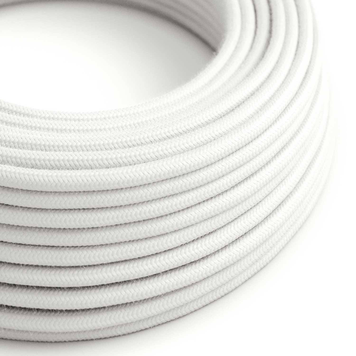 Cabo elétrico de silicone Ultra Soft com forro de algodão Branco - RC01 redondo 2x0,75 mm
