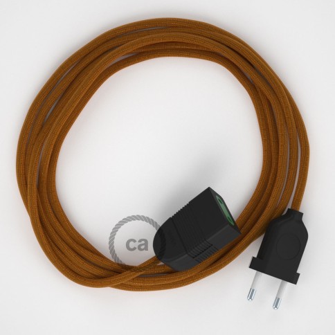 Whiskey Rayon fabric RM22 2P 10A Extension cable Made in Italy