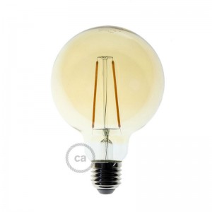 LED Golden Light Bulb - Globe G95 Long Filament - 4W 400Lm E27 2000K