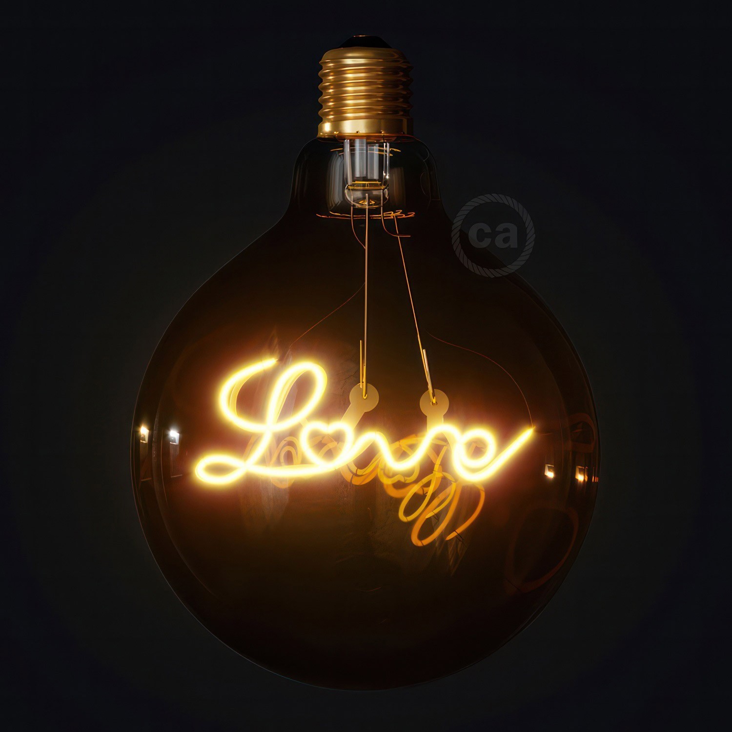 Lâmpada LED Golden para suspensão - Globo G125 Filamento Único “Love” - 5W E27 Decorativa Vintage 2000K