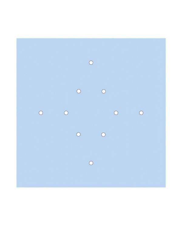 Square XXL Rose-One 10-hole and 4 side holes ceiling rose, 400 mm