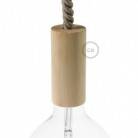 Wooden E27 lamp holder kit for XL cord