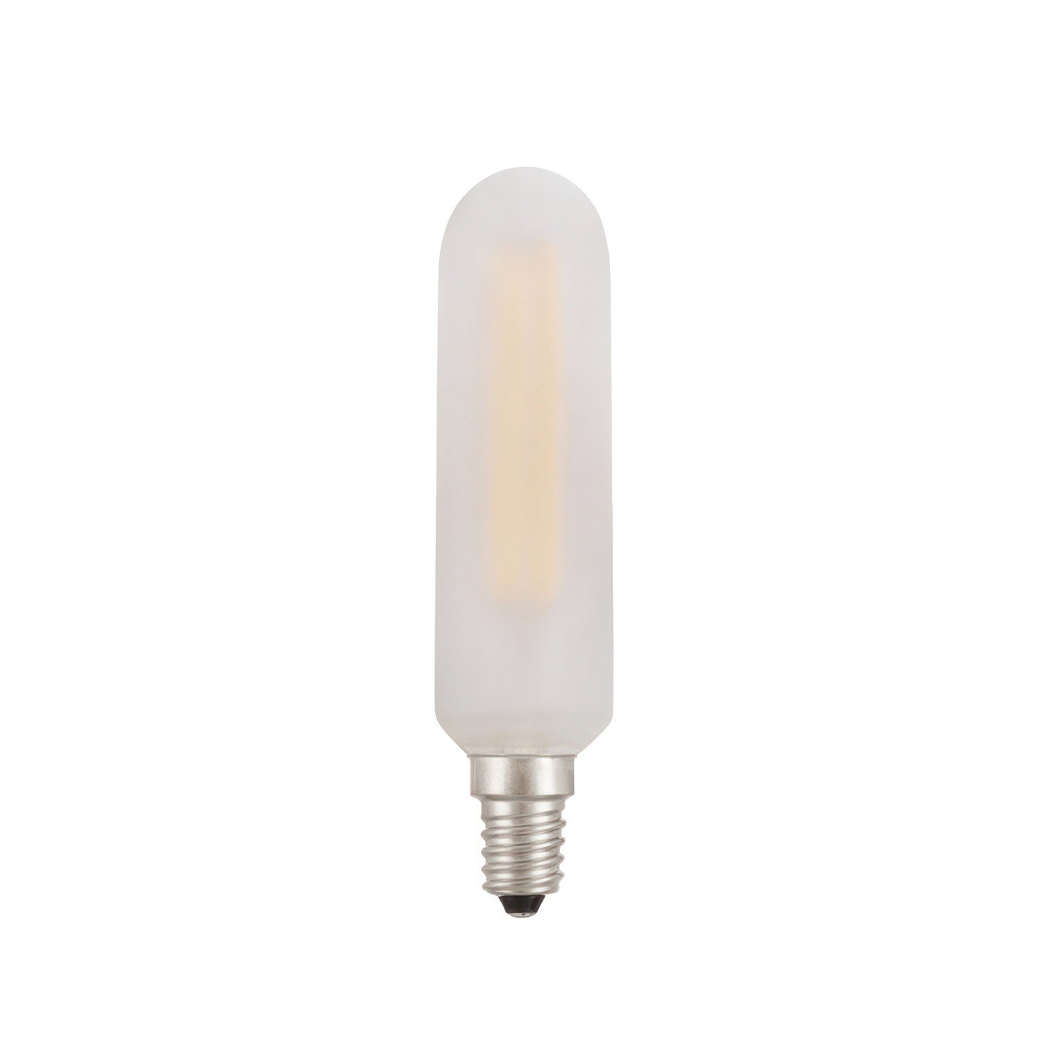 Lâmpada tubular LED, branca acetinada - E14 4W Regulável 2700 K