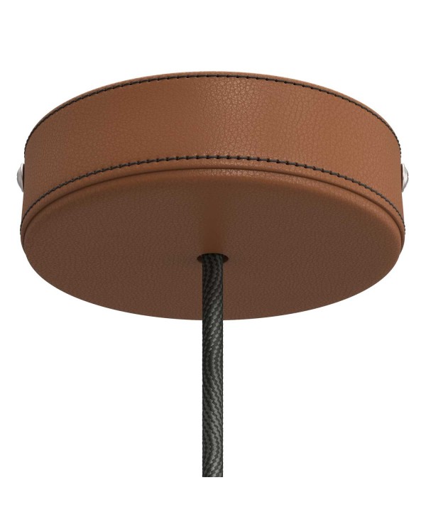 Leather covered wooden ceiling rose kit