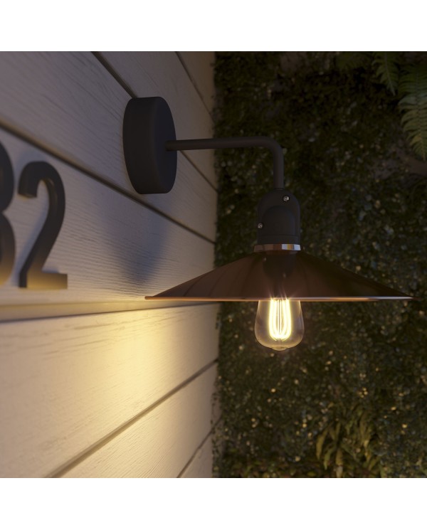 Fermaluce EIVA with L-shaped extension, Swing lampshade and lamp holder IP65 waterproof
