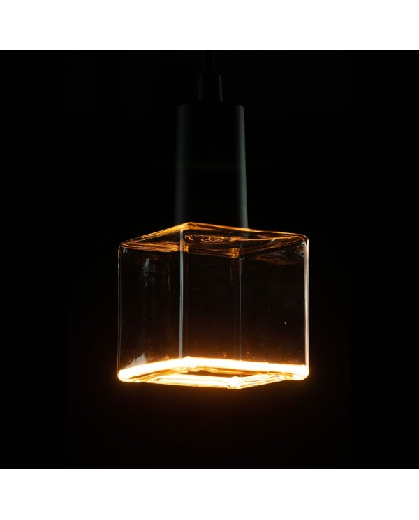 LED Cube Clear Floating Line 6W 300Lm 1900K bulb Dimmable