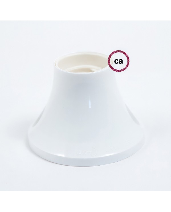 90° thermoplastic wall or ceiling lamp holder