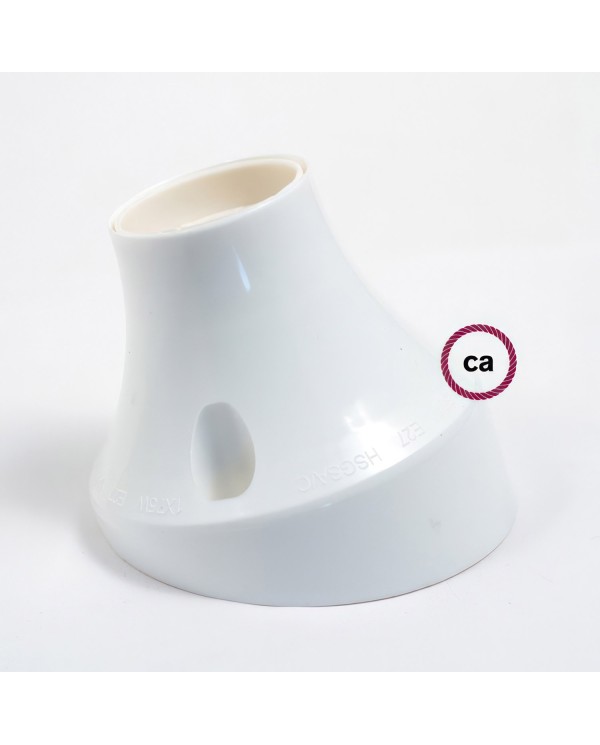 45° thermoplastic wall or ceiling lamp holder