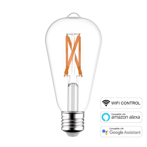LED Smart Wifi A60 LED Light Bulb Transparent E27