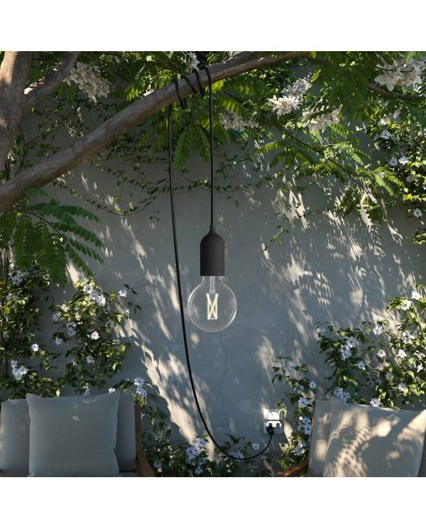 Snake EIVA Wi-Fi, portable outdoor lamps, 5 m fabric cables, IP65 lamp holder and smart lightbulb