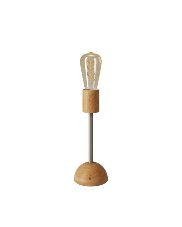 Portable and rechargeable Cabless02 Lamp with golden Edison light bulb