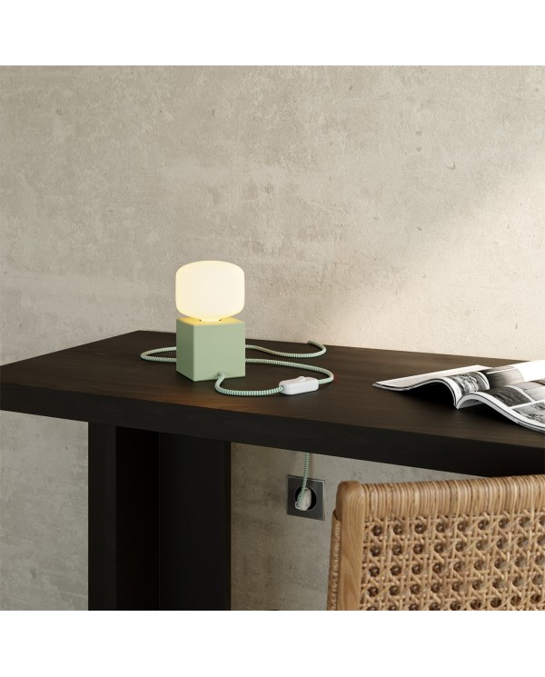 Green table lamp - Cubetto