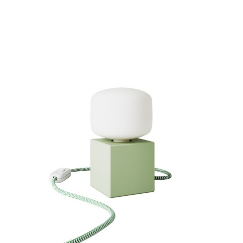 Green table lamp - Cubetto