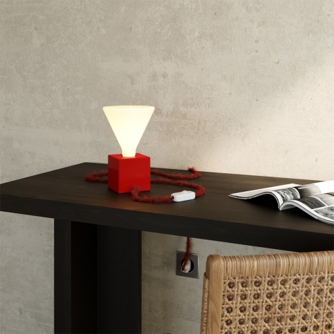 Red table lamp - Cubetto