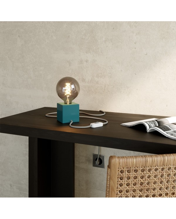 Blue table lamp - Cubetto