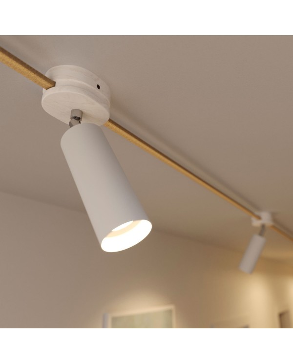 Fermaluce Filè adjustable spotlight, metal wall light with Tub-E14
