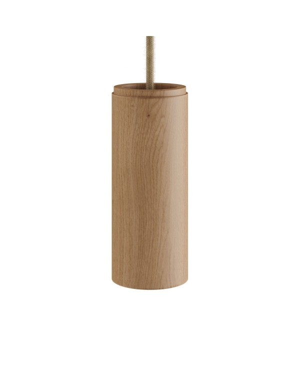 Tub-E14, wooden tube for spotlight with E14 double ring lamp holder