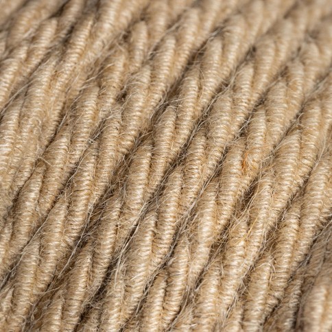 Natural Jute Textile Cable - The Original Creative-Cables - TN06 braided 2x0.75mm / 3x0.75mm