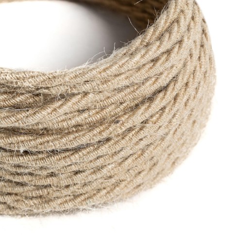 Natural Jute Textile Cable - The Original Creative-Cables - TN06 braided 2x0.75mm / 3x0.75mm