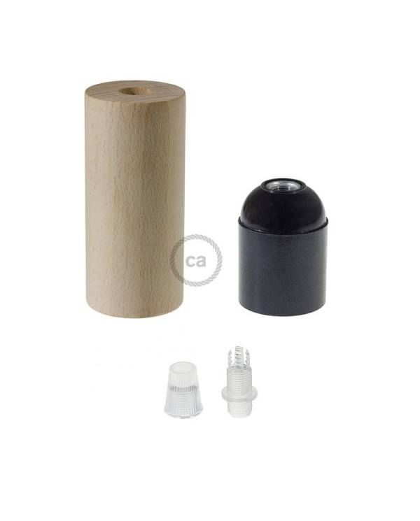 XL Wooden light bulb socket kit - For XL Rope Cables - E26