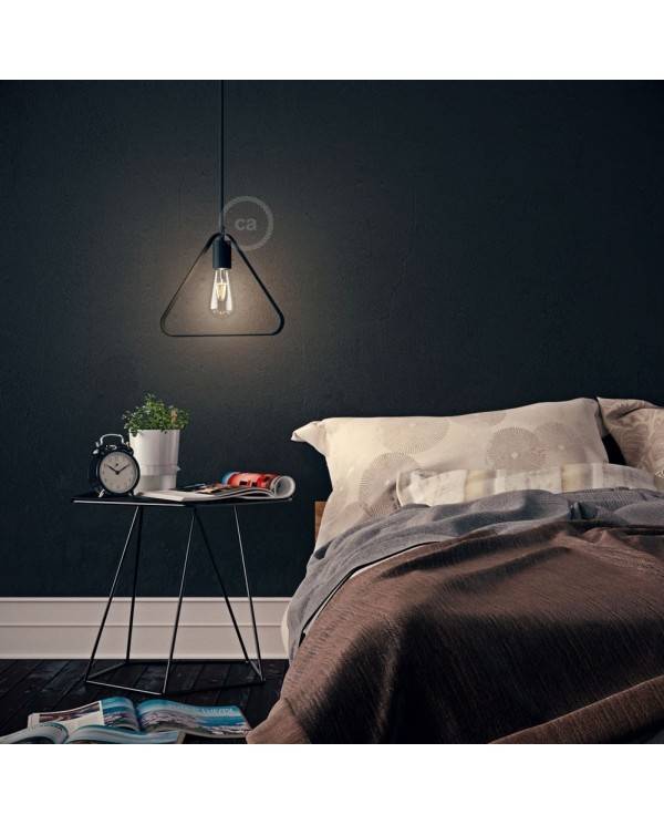Metal Duedì Apex lampshade with metal socket cover and E26 socket