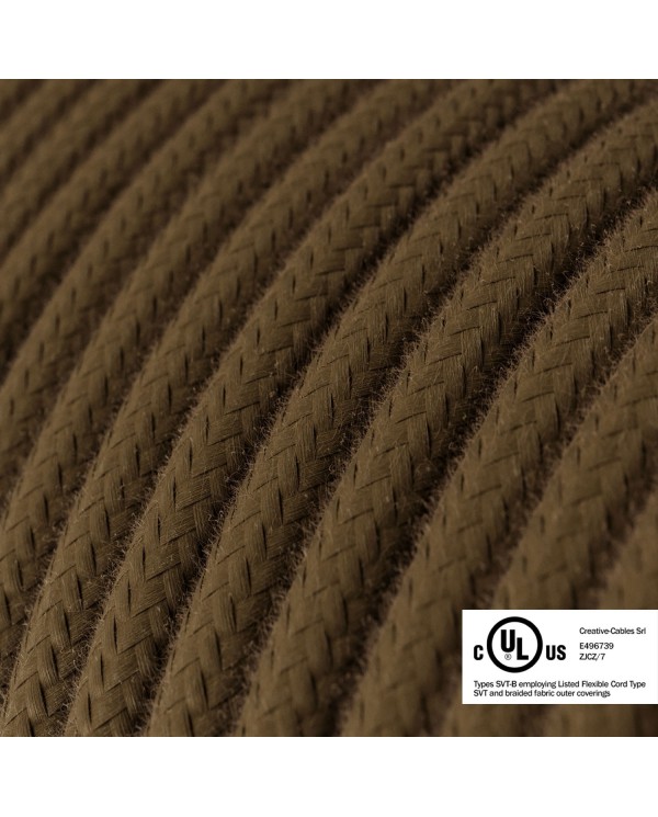 Brown Cotton covered Round electric cable - RC13