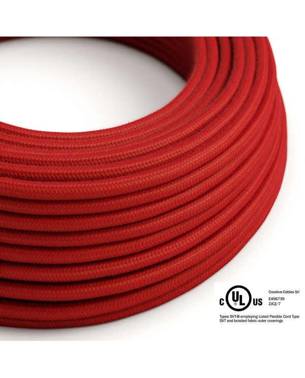 Red Cotton covered Round electric cable - RC35