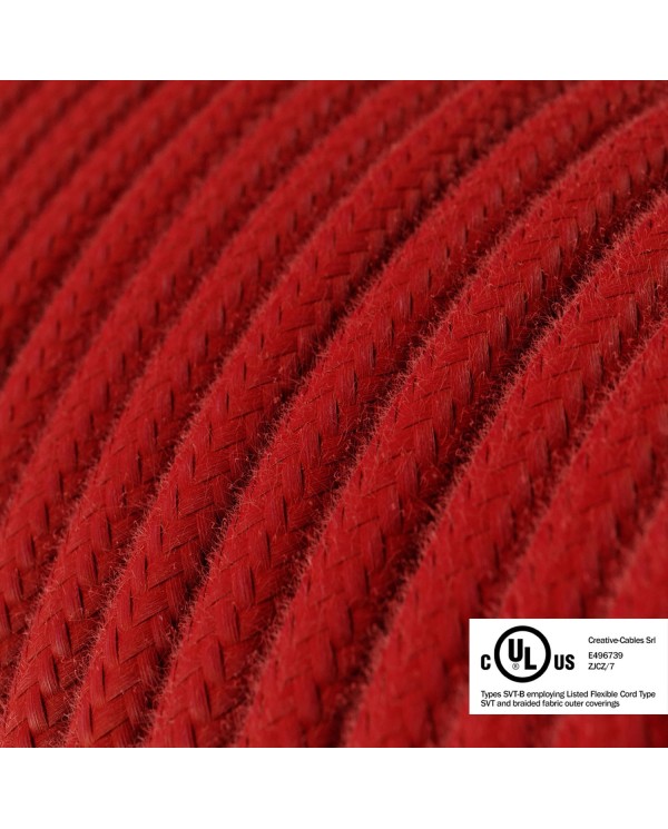 Red Cotton covered Round electric cable - RC35