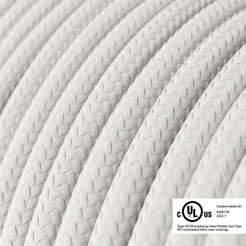 White Rayon covered Round electric cable - RM01