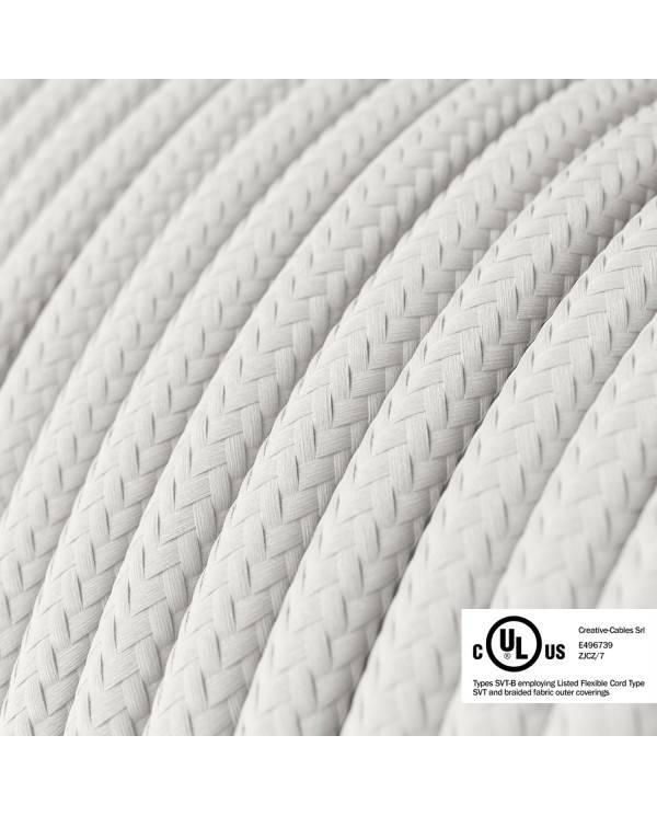 White Rayon covered Round electric cable - RM01