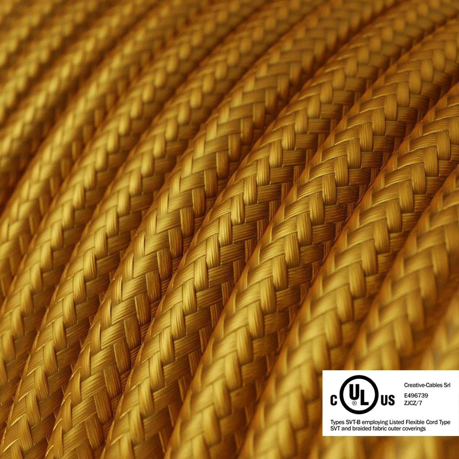 Gold Rayon covered Round electric cable - RM05