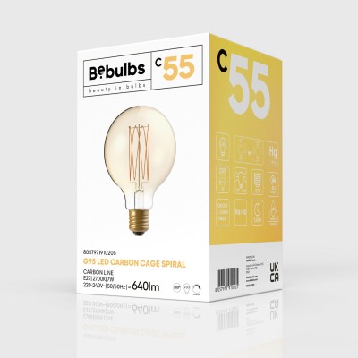 LED Clear Globe Light Bulb G95 4W 470Lm E27 2700K - E04