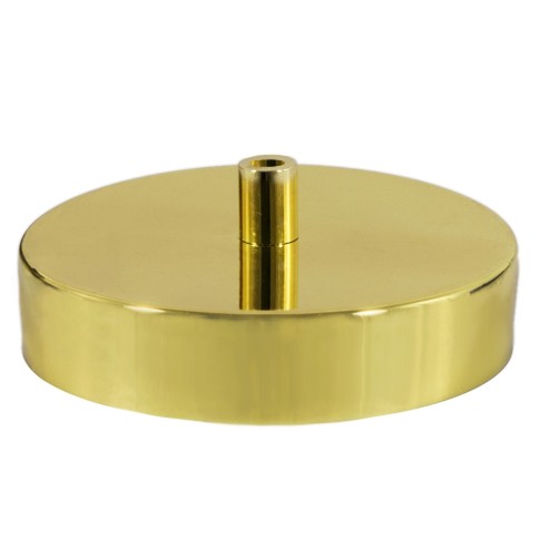 Lamp base diam 120mm BRASS with counterweight, side cable bushing and softpad
