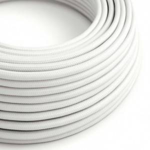 Glossy Optical White Textile Cable - The Original Creative-Cables - RM01 round 2x0.75mm / 3x0.75mm