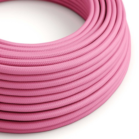 Glossy Pink Fuchsia Textile Cable - The Original Creative-Cables - RM08 round 2x0.75mm / 3x0.75mm