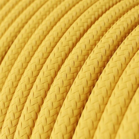 Glossy Corn Yellow Textile Cable - The Original Creative-Cables - RM10 round 2x0.75mm / 3x0.75mm