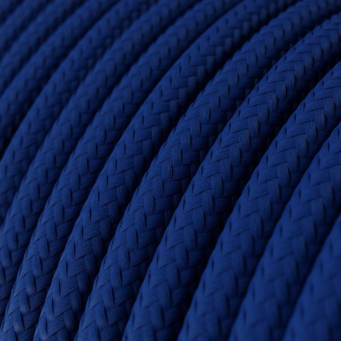 Glossy Classic BlueTextile Cable - The Original Creative-Cables - RM12 round 2x0.75mm / 3x0.75mm