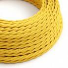 Glossy Corn Yellow Textile Cable - The Original Creative-Cables - TM10 braided 2x0.75mm / 3x0.75mm
