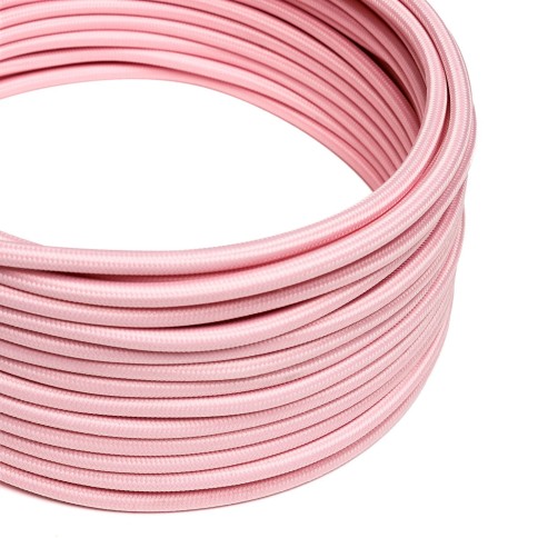 Glossy Baby Pink Textile Cable - The Original Creative-Cables - RM16 round 2x0.75mm / 3x0.75mm