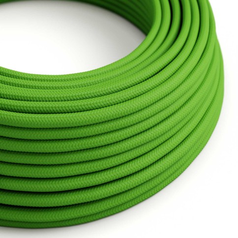 Glossy Lime Green Textile Cable - The Original Creative-Cables - RM18 round 2x0.75mm / 3x0.75mm