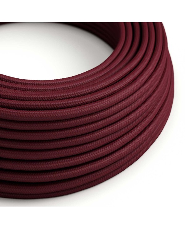 Glossy Bordeaux textile cable - The Original Creative-Cables - RM19 round 2x0.75mm / 3x0.75mm