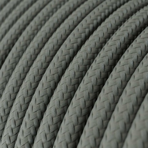 Glossy Smoky Grey Textile Cable - The Original Creative-Cables - RM03 round 2x0.75mm / 3x0.75mm