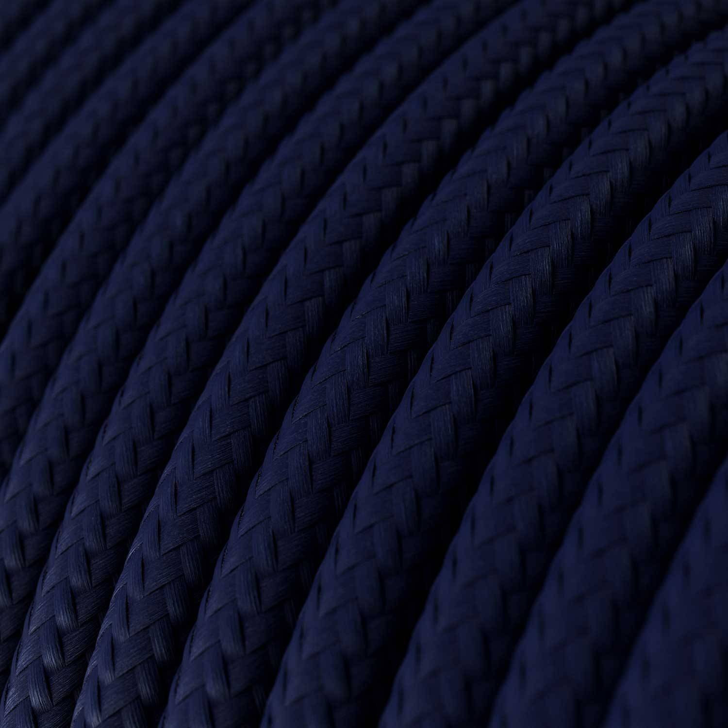 Glossy Deep Blue Textile Cable - The Original Creative-Cables - RM20 round 2x0.75mm / 3x0.75mm