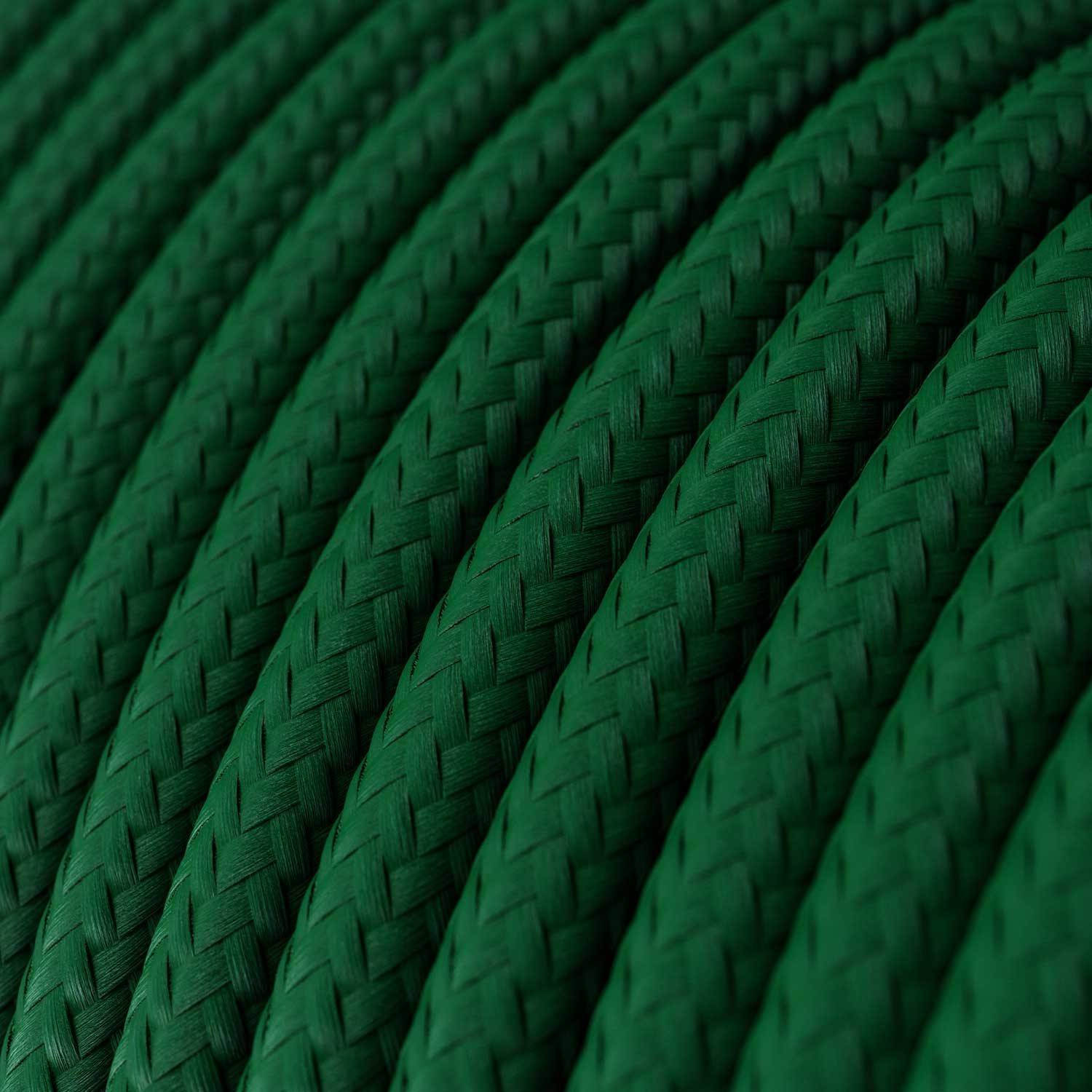 Glossy Forest Green Textile Cable - The Original Creative-Cables - RM21 round 2x0.75mm / 3x0.75mm
