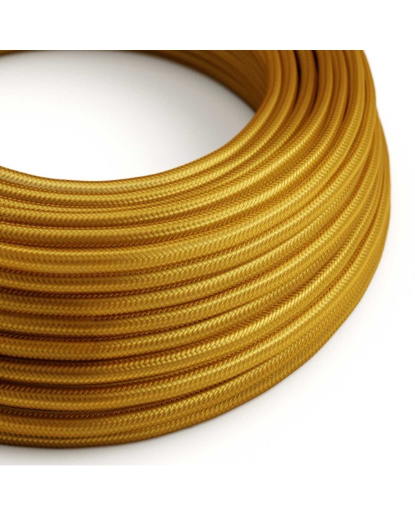 Glossy Gold Textile Cable - The Original Creative-Cables - RM05 round 2x0.75mm / 3x0.75mm