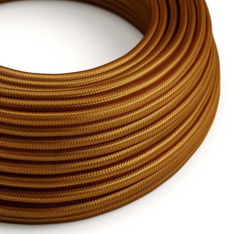 Glossy Whiskey Textile Cable - The Original Creative-Cables - RM22 round 2x0.75mm / 3x0.75mm