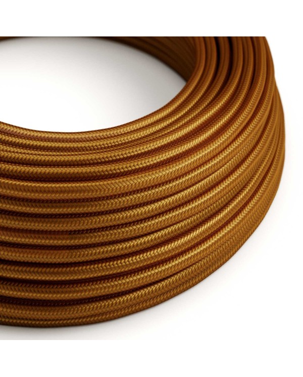Glossy Whiskey Textile Cable - The Original Creative-Cables - RM22 round 2x0.75mm / 3x0.75mm