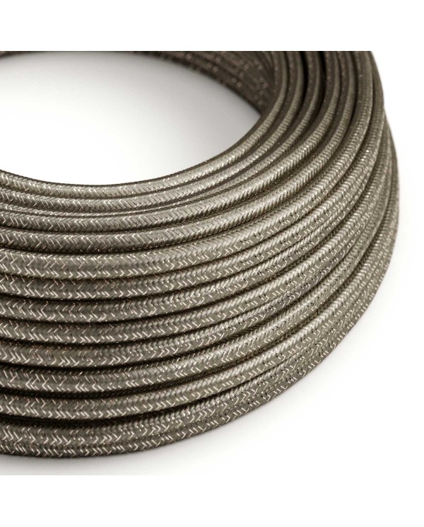 Glossy Grey Glitter Textile Cable - The Original Creative-Cables - RL03 round 2x0.75mm / 3x0.75mm